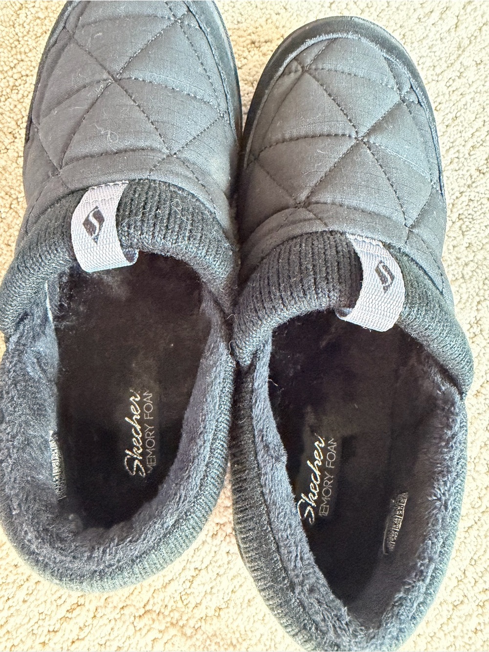 Skechers Cozy Campfire Camp Nap 7.5 Black Memory Foam Faux Fur NWOT - Picture 4 of 8